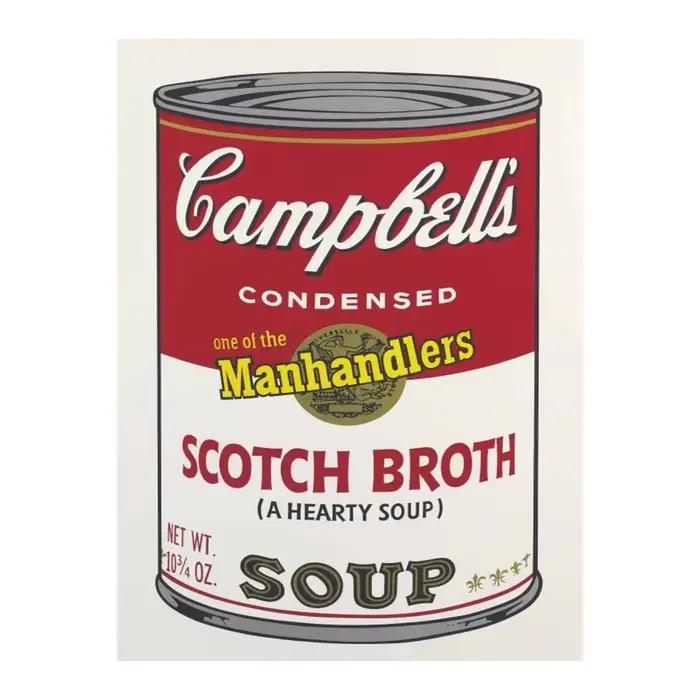 Peinture sur toile 2D, série Andy Warhol, peinture sur toile Campbell Soup Canned, affiche esthétiqu
