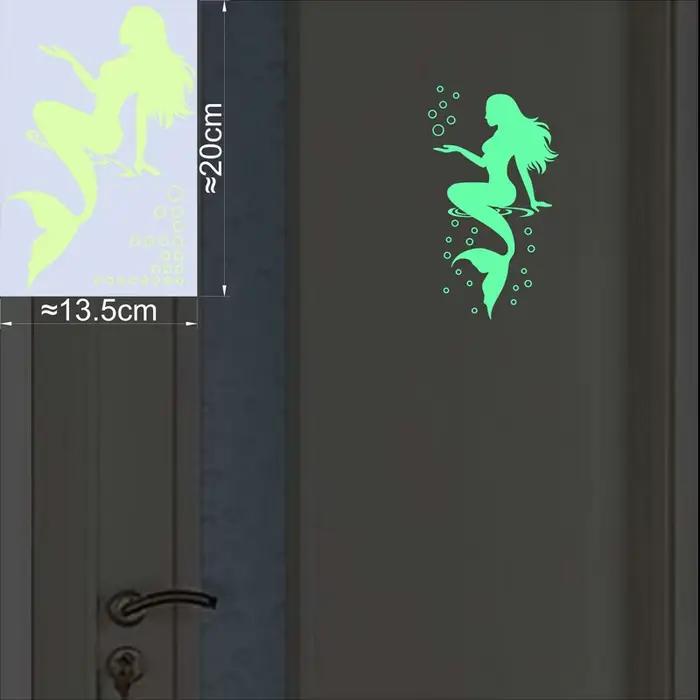 Stickers muraux sirène plonger oyants pour la décoration de la maison, autocollant de signe HODoor,