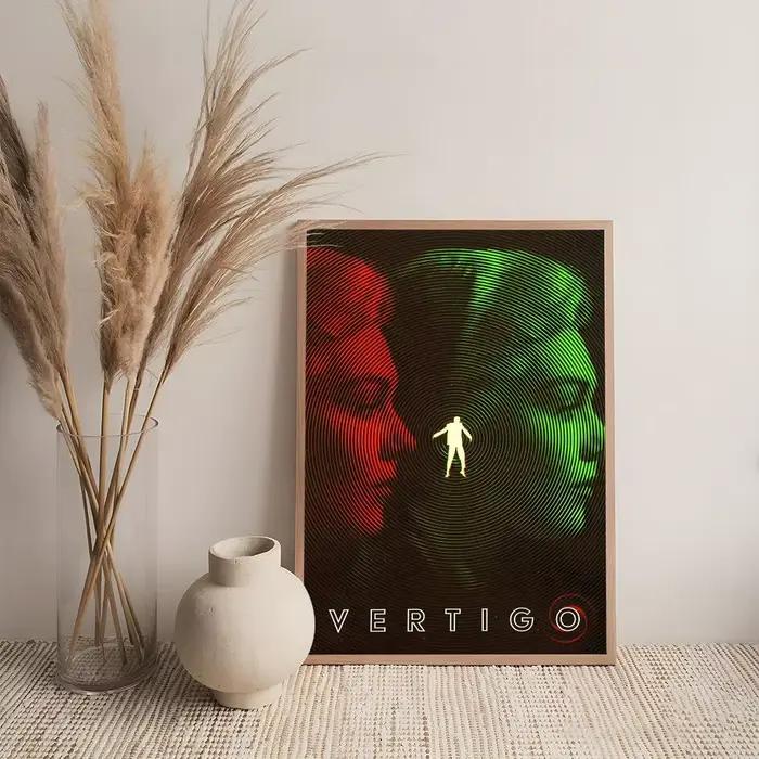 Affiche de film V-Vertigo, décoration murale artistique haut de gamme, ornement simple pour les salo