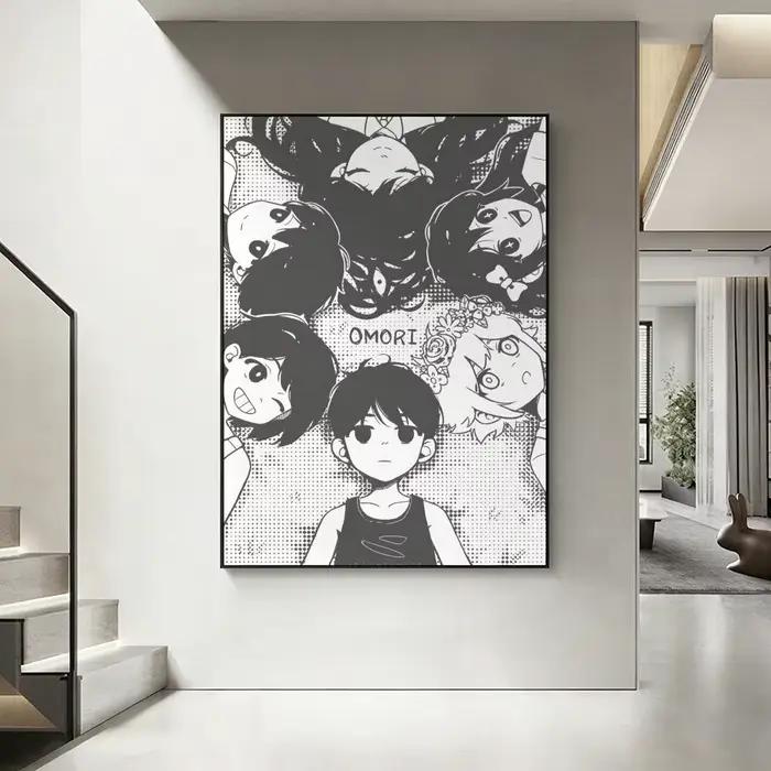 Affiche de jeu OMORI, art HD, imperméable, mur autocollant, décoration de la maison (salon, chambre,
