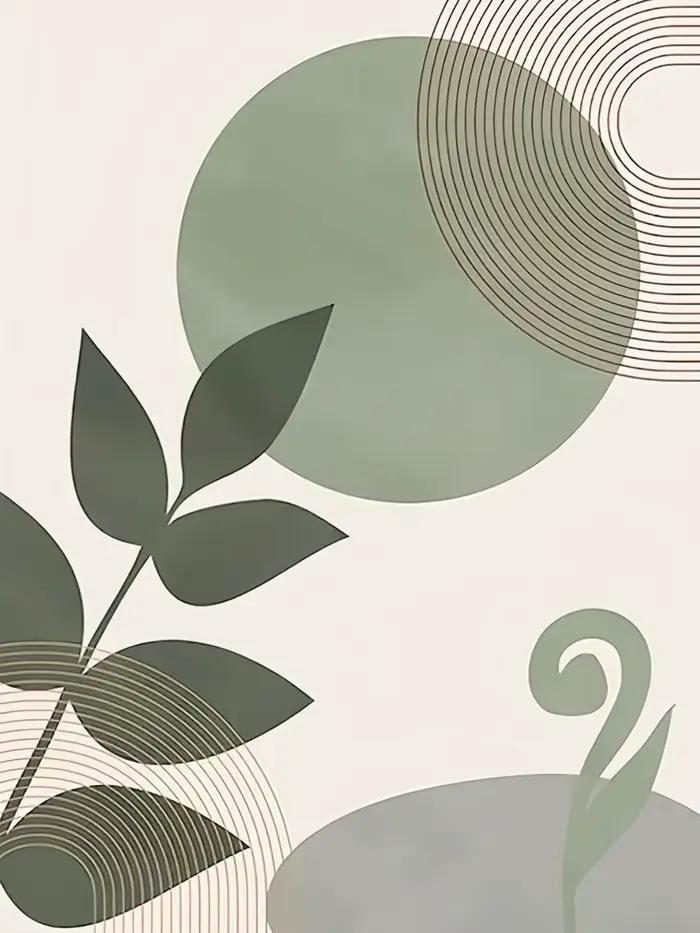 Peinture par numéros de plantes et de fleurs à colorier sur toile, décor mural de paysage, décor de