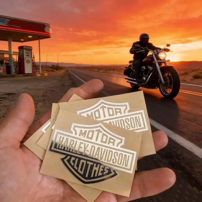 Autocollant décoratif personnalisé 3D crâne rétro pour moto Harley Davidson, 5/10 pièces, emblème po