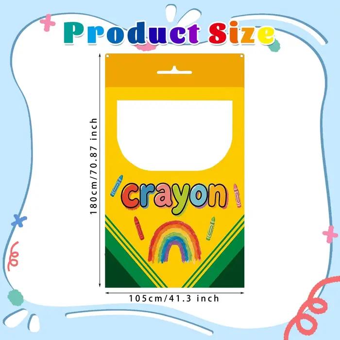 Cadre de photomaton en forme de boîte de crayons arc-en-ciel, bannière suspendue pour la rentrée sco