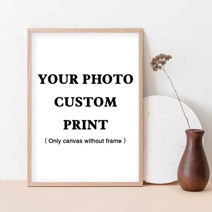 (Pas de cadre) cadeau personnalisé affiche sur toile personnalisée imprime Art mural avec votre Phot
