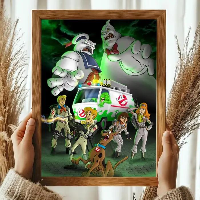 Affiche en toile de lin HD du film classique G_Ghostbusters, imprimés d'art muraux pour salon, chamb