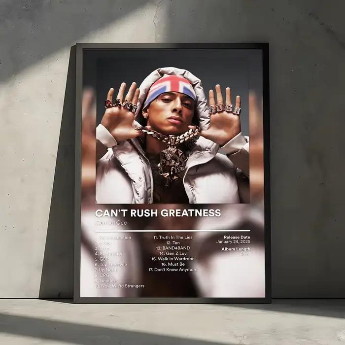 Affiche sur toile C-Central Cee Rapper Album Painting Calligraphy pour couloir, chambre, salon, bar