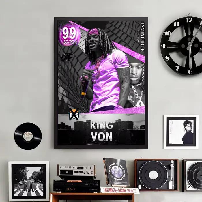 K-King Rapper Von Painting Calligraphy Wall Art Canvas Poster Impression décorative de qualité supér