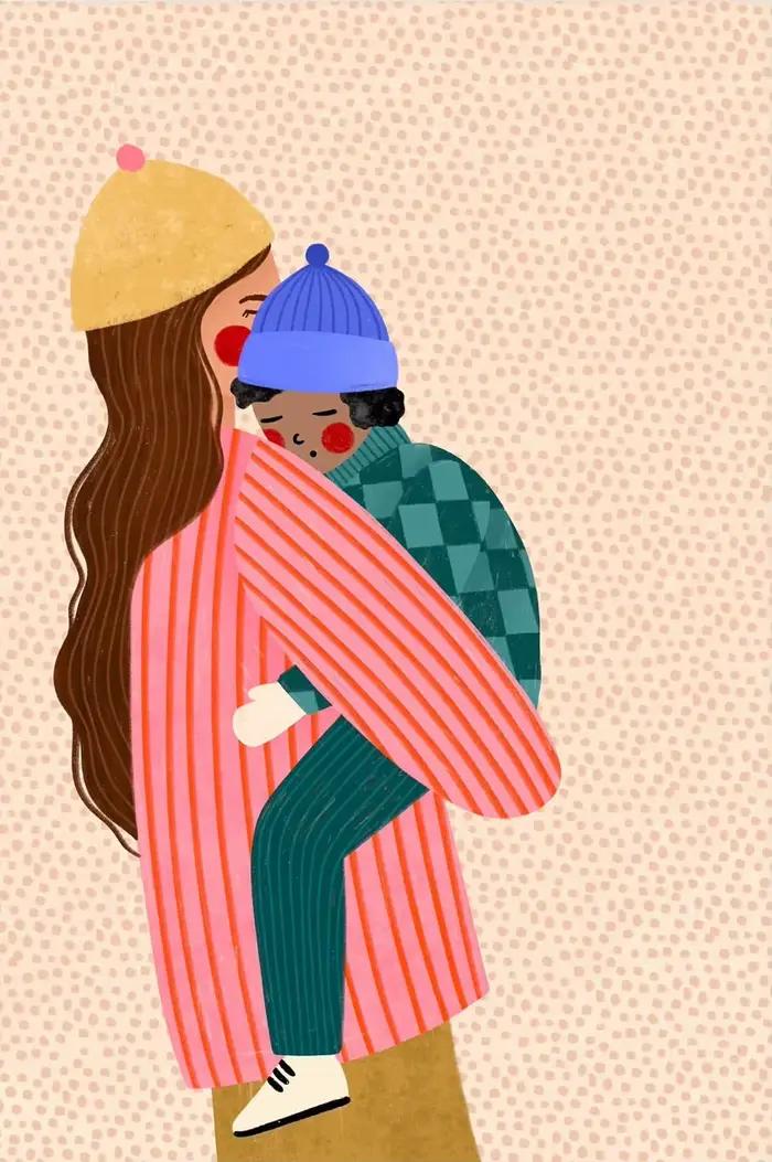 Affiche moderne mère et enfant, Illustration de femme, imprimés de maternité, peinture sur toile, Ar