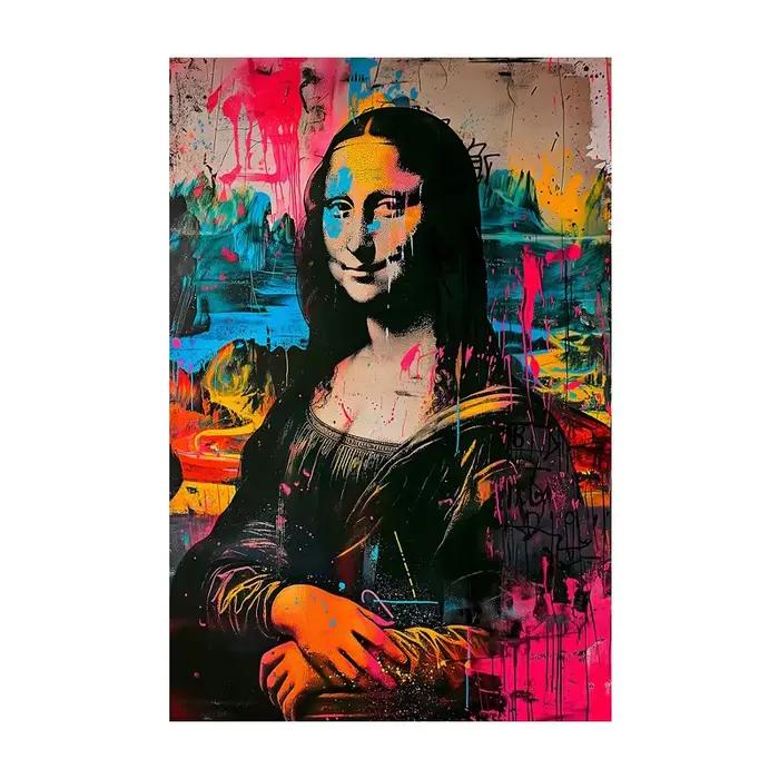 Mona Lisa Pop Art Print Graffiti Canvas Poster, Prhonneur, Modern Famous Customs, Wall Art, Manage f