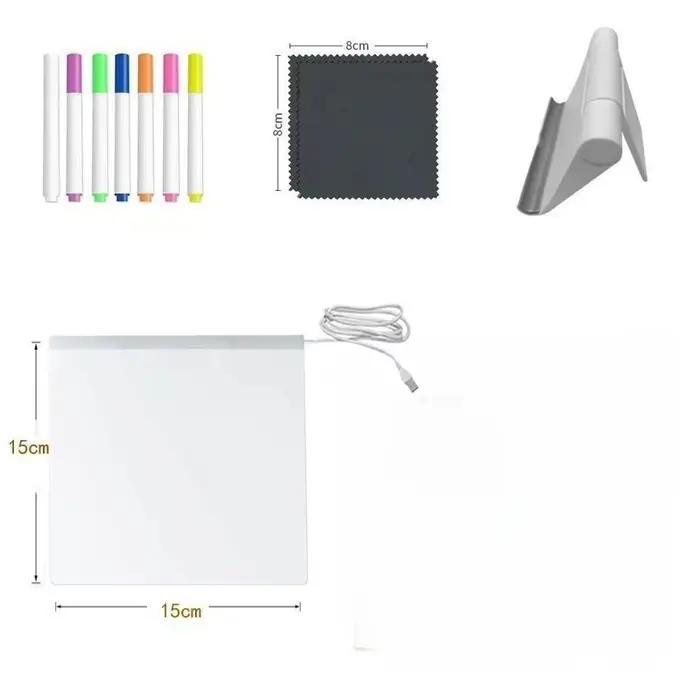 Tableau noir lumineux LED, jouets de dessin, lumière magique, Graffiti, coloriage, lampe artistique,