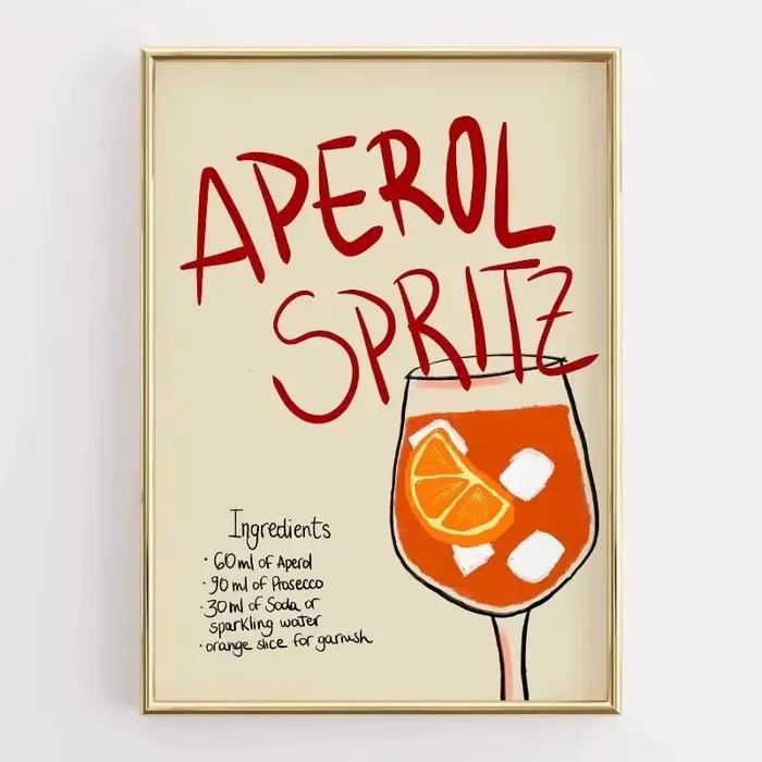 Affiche drôle avec citation sur la cuisine, illustration rétro de nourriture, impression sur toile,