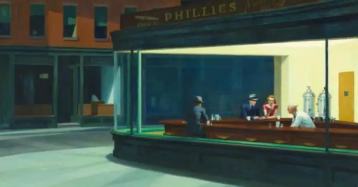 Affiches d'art de toile de mur de coutume, impressions d'art de mur, nighthawks par Edward Hopper, g