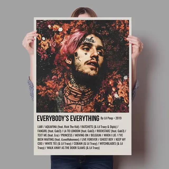 Lil Peep-Affiche Hip Hop Toile Peinture, Rap Star Wall Art Picture, Nordic Picture, Home Decor for L
