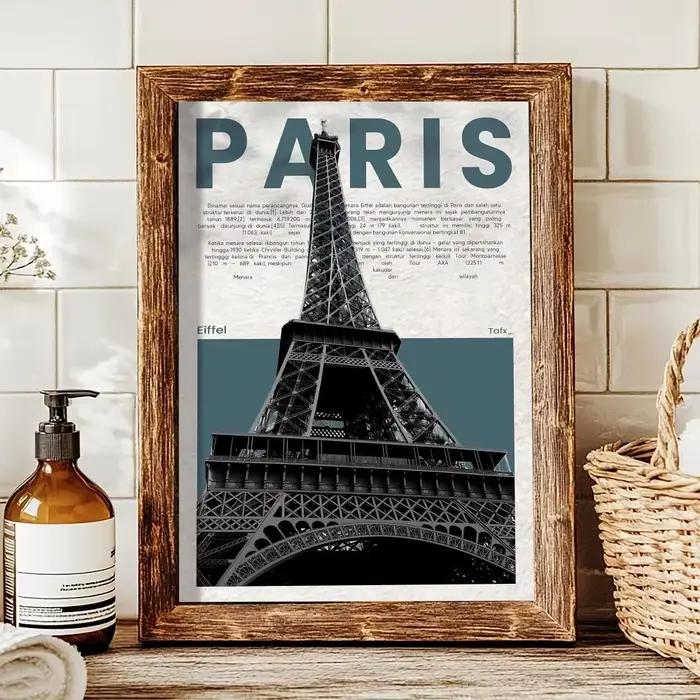 Tableaux d'art mural sur toile : Sites emblématiques de Paris et de Dubaï, Calligraphie, Décoration