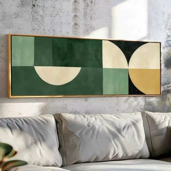 Art mural du milieu du siècle sans cadre, art mural moderne géométrique, impression moderne du milie