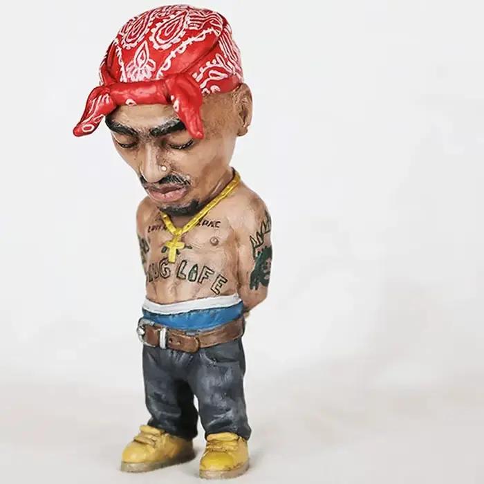 1 pièces Hip Hop légende commémorative résine ornements décoration de la maison Statue commémorative