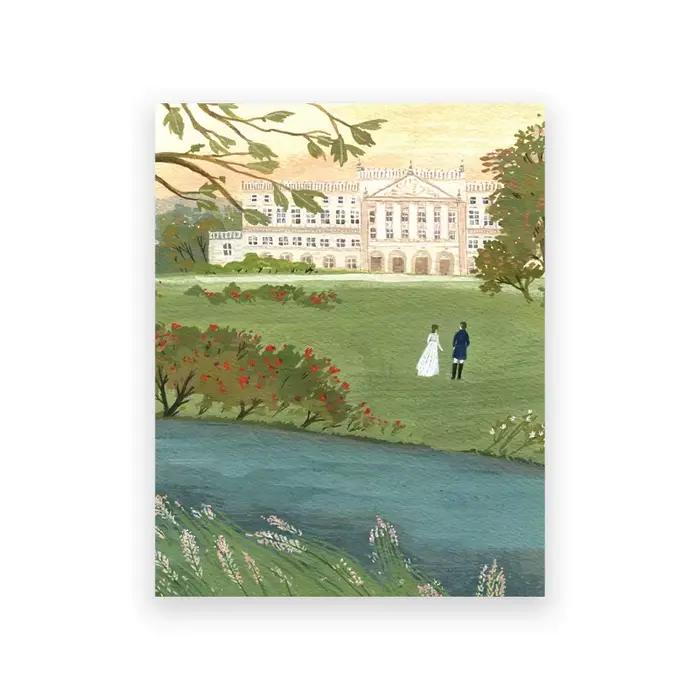 Affiche de fierté et de préjugés Pemberley, impression d'art mural littéraire Jane Austen, œuvre d'a