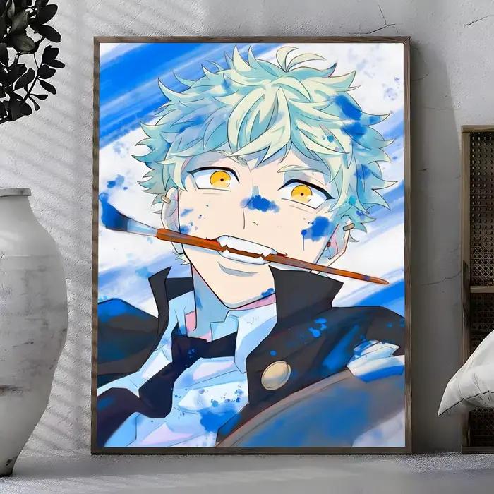 Affiche autocollante en papier imperméable, motif Anime Blue Period, décoration murale pour café, ma
