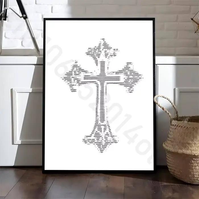 Affiche murale autocollante HD Cyber Sigil Cross Goth, nouvelle collection, décoration esthétique im