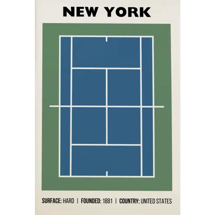 1 pièce, affiche sans cadre sur toile, série Grand Chelem de tennis (Londres, New York, Paris, Melbo