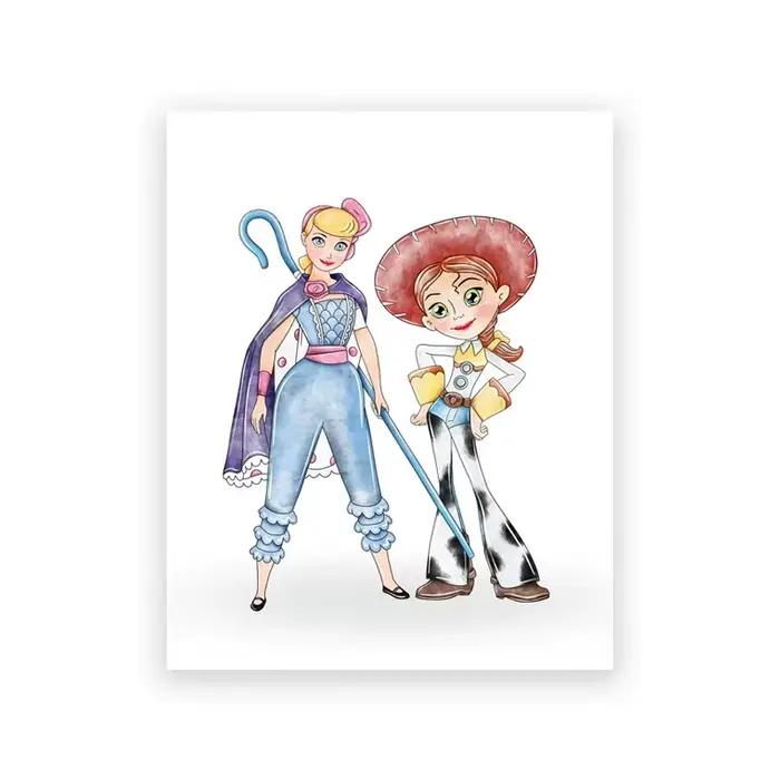 Affiches d'art de dessins animés Toy Story, affiche de film Woody, Buzz Lightyear, Bo Peep, Rex, pei