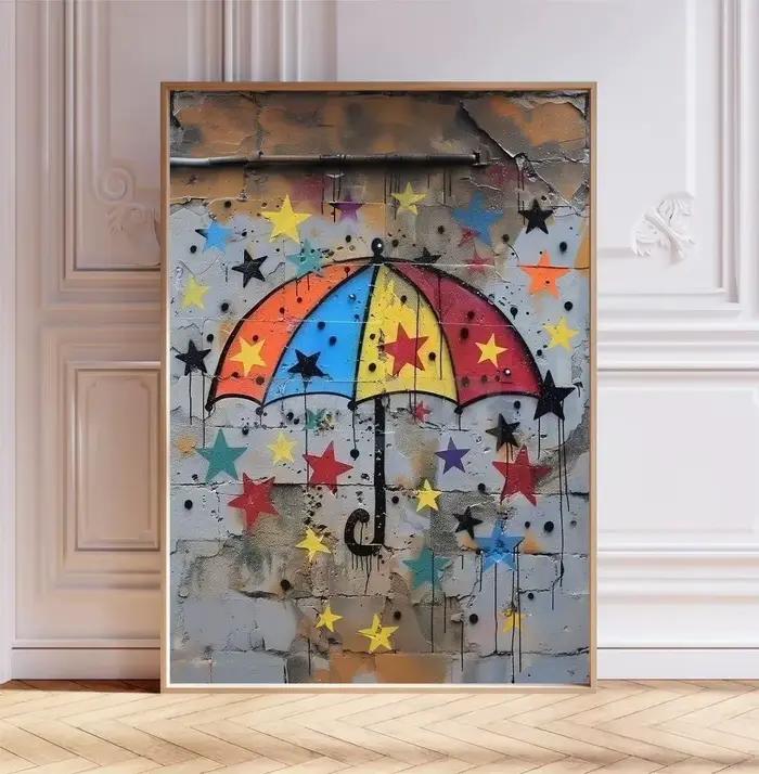 Banksy – affiche de Graffiti colorée abstraite, imprimés de graffitis de rue, peinture sur toile, im