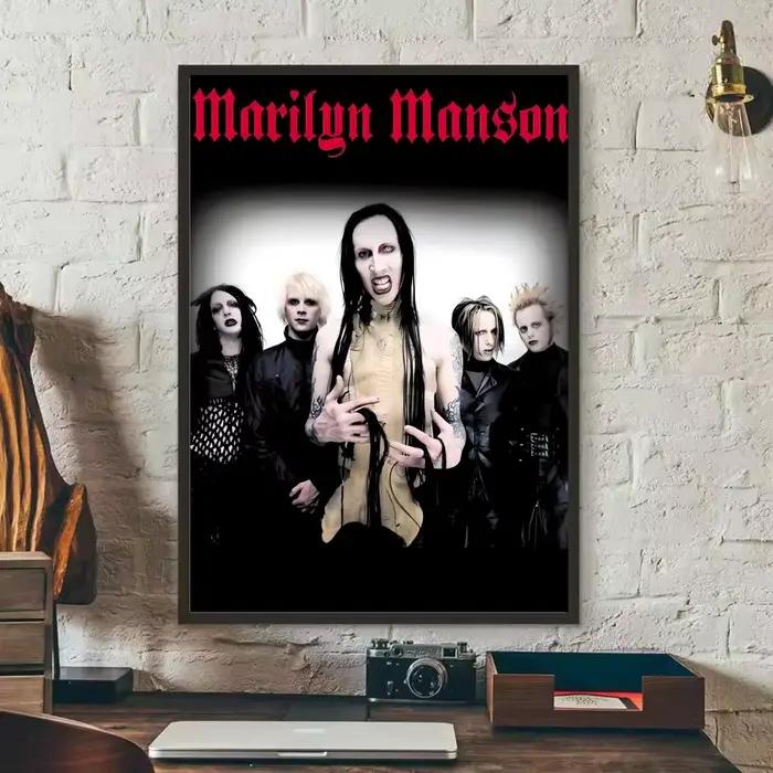 Affiche de chanteur m-marilyn m-manson, autocollant Mural amovible, Art Mural auto-adhésif, décorati