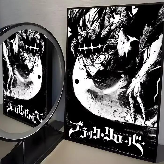 Affiche d'anime B-black Clover, autocollant mural moderne en papier PP, décoratif minimaliste pour c
