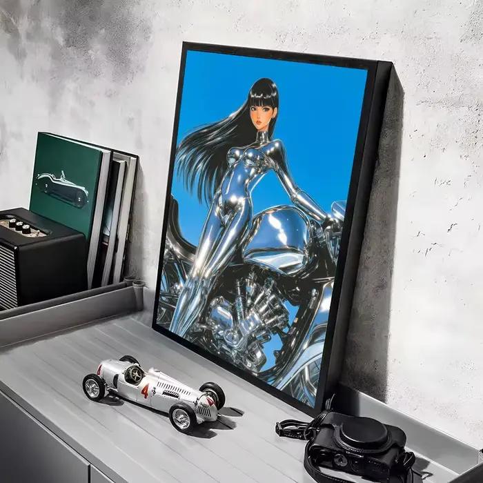 Affiche d'esthétique mécanique H-Hajime S-Sorayama, autocollant parfait, auto-adhésif, conçu pour la