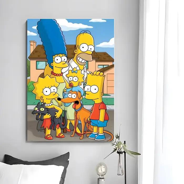 Affiche murale Anime T-The Simpsons, impression artistique adaptée au salon, chambre à coucher, bar,