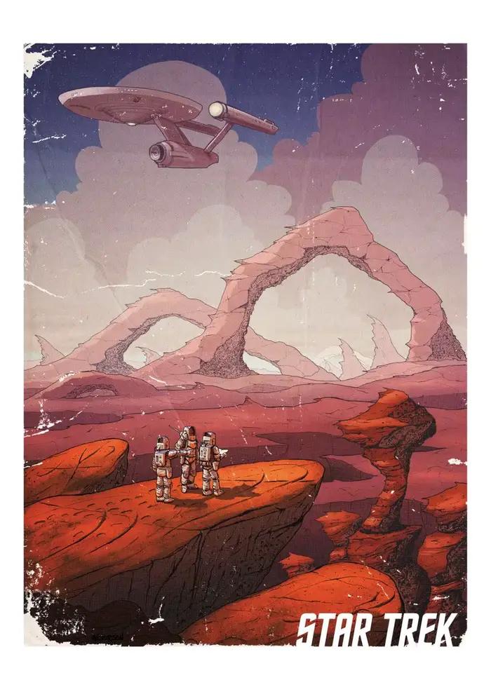 Toile imprimée de film Star Trek_ Bridge Commander, affiches Vintage, images d'art murales pour salo