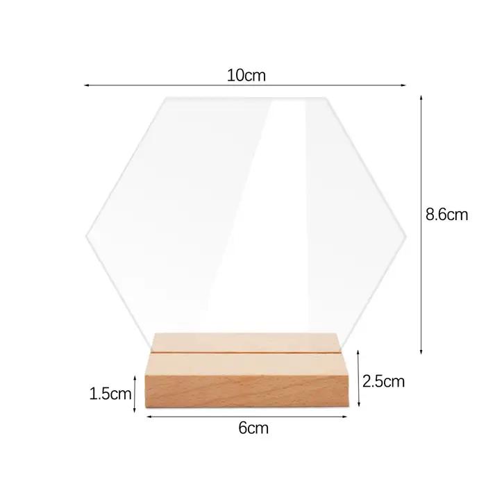 Panneau de Table en acrylique vierge, bricolage, panneau Transparent avec support, chiffres de Table