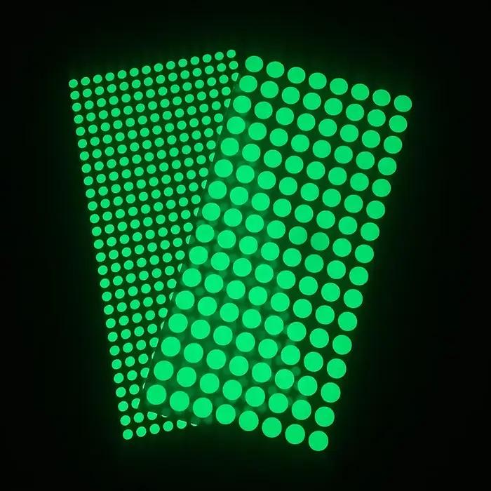 Autocollants muraux lumineux fluorescents, points lumineux, autocollants décoratifs auto-adhésifs po