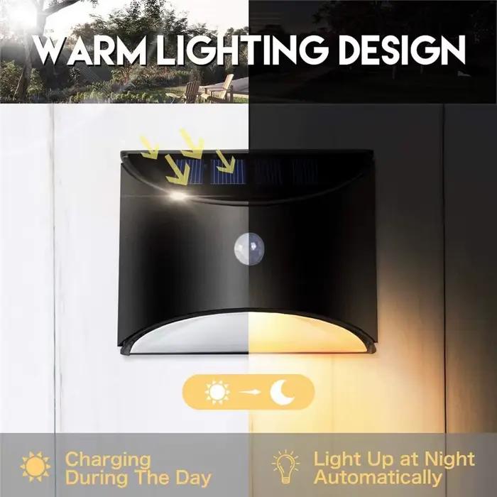 LED lumière solaire capteur de mouvement extérieur appliques murales étanche jardin applique solaire