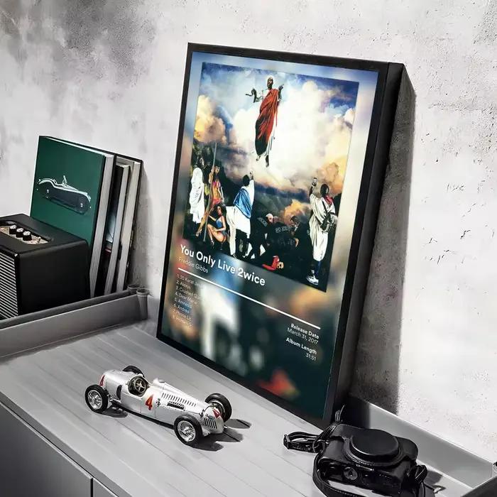 Affiche décorative murale de rappeur, album de musique pop F-Freddie Gibbs, autocollants d'art mural