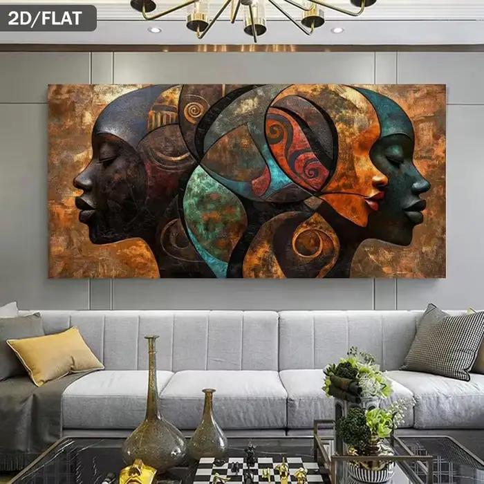 1 pièce Art mural abstrait moderne - Peinture sur toile sans cadre - Convient pour le salon et la ch