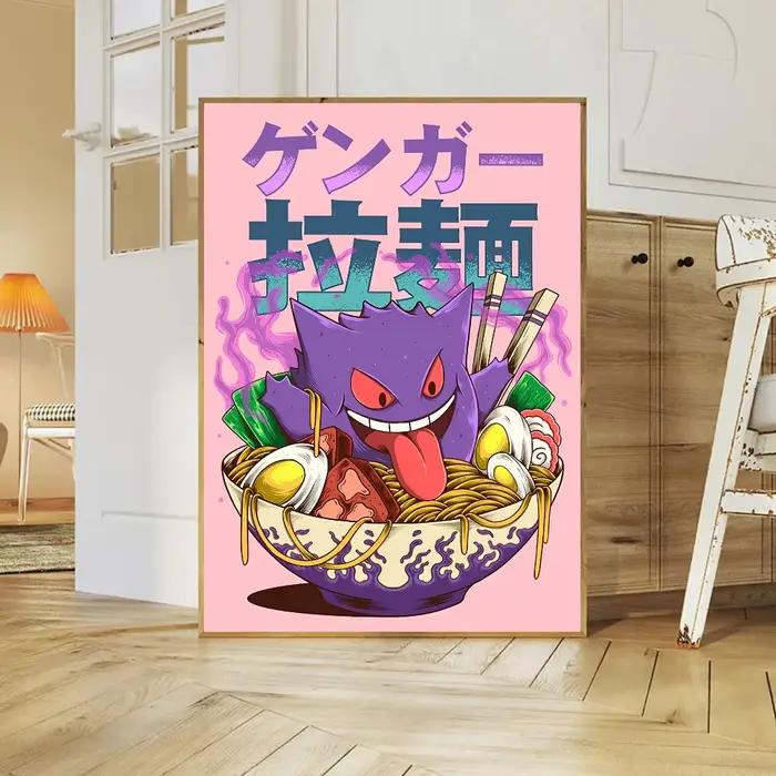 Affiche d'art Anime P-Pokemon, affiche sur toile, décoration murale pour café, bar, chambre