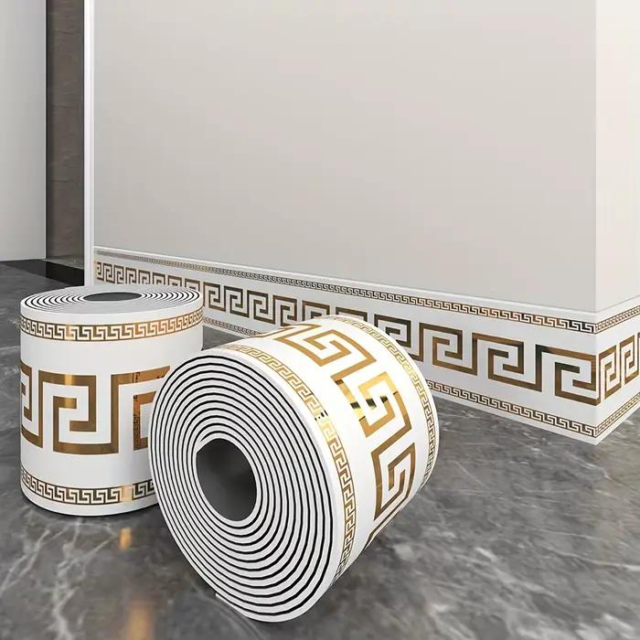 1 rouleau de papier peint de panneau de carrelage de marbre de Style européen, autocollant mural, ca