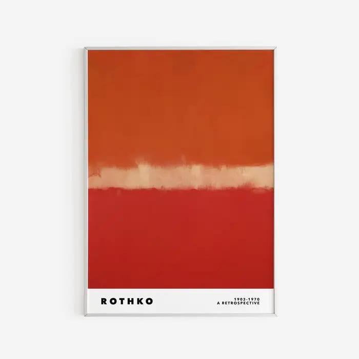 Affiche d'art abstrait coloré de Mark Rothko, peinture sur toile, art mural moderne pour galerie, sa