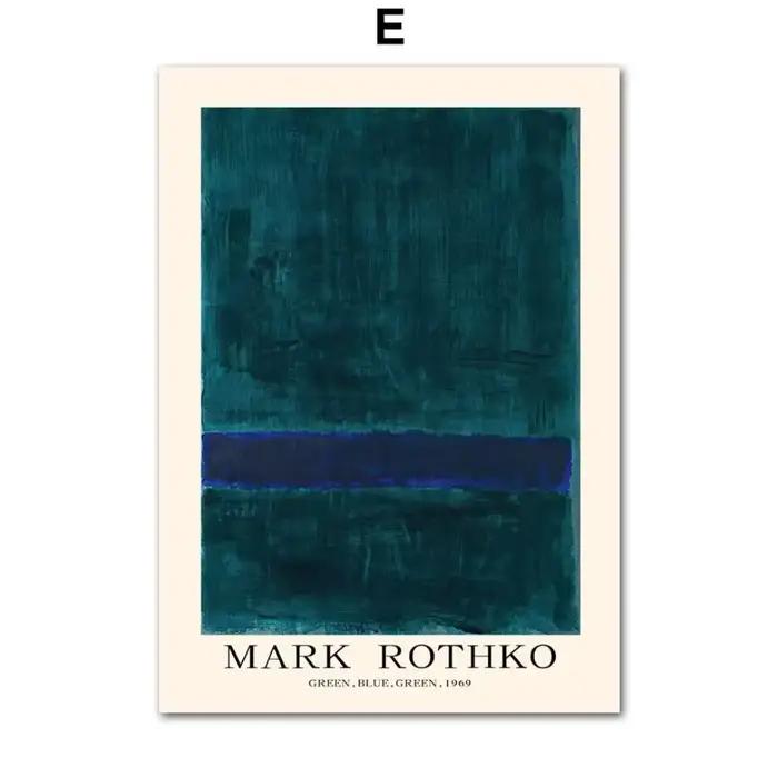 Mark Rothko – toile d'art mural rétro abstrait, affiches de Style d'exposition, décor de salon, pein