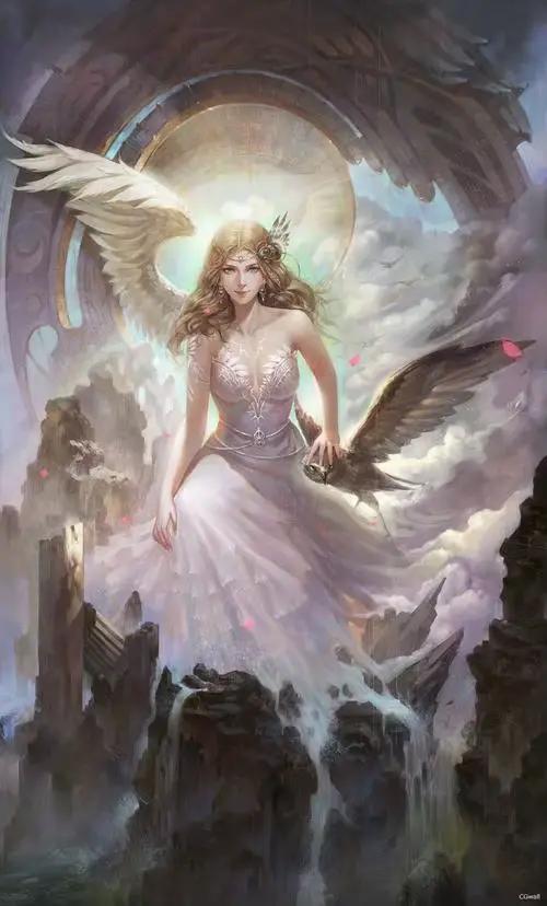 Peinture à l'huile par numéros, portrait de personnage d'ange mythique, décoration murale pour la ma