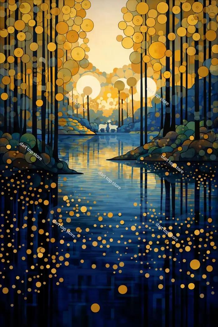 Impression Gustav Klimt, art mural, paysage urbain vintage, peinture sur toile, affiches imprimées,