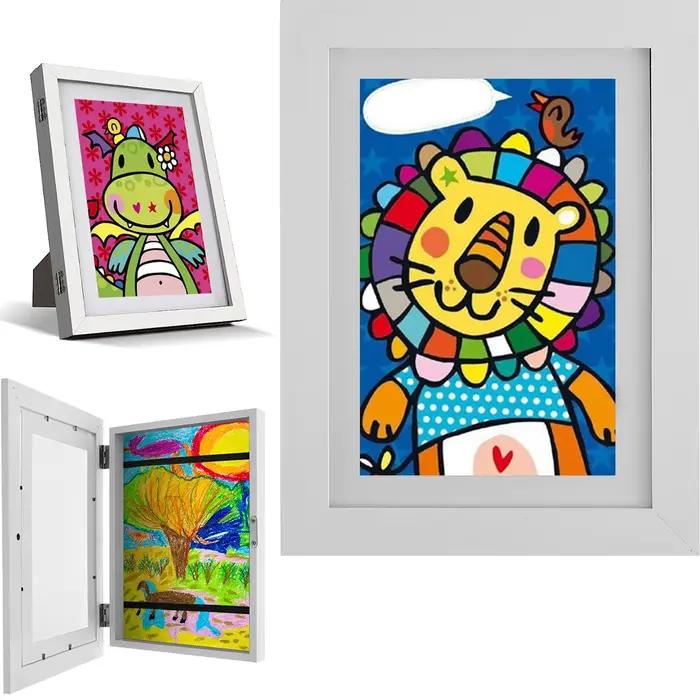 Cadres artistiques pour enfants, cadre magnétique ouvert sur le devant, modifiable, pour affiche, Ph
