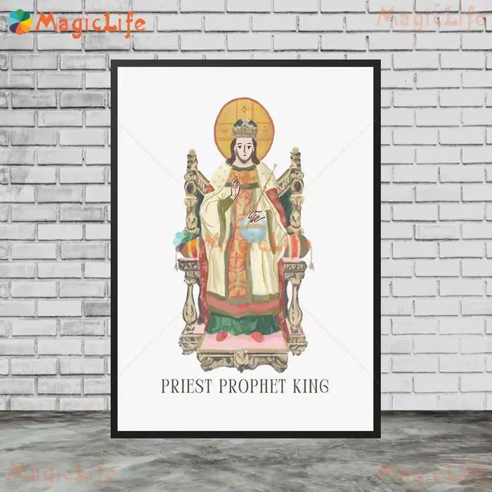 Affiche murale du Sacré-Cœur de Jésus Saint kk, peinture sur toile sans cadre
