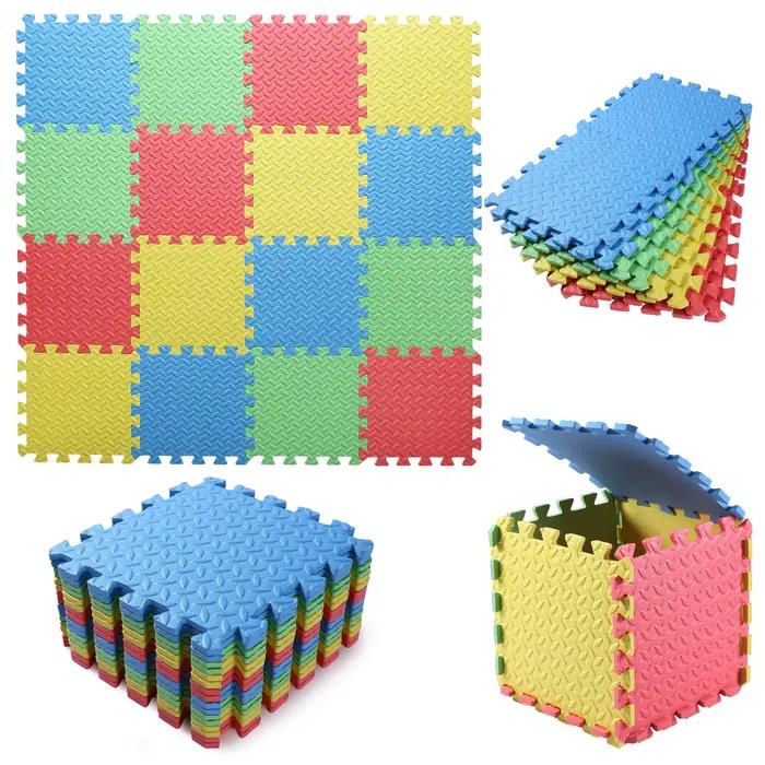 Puzzle Polymère Optique Carré, 0.4 Pouces/16 Pièces, 30x30cm, OligFoam, pour Bébé, Activités en Cham