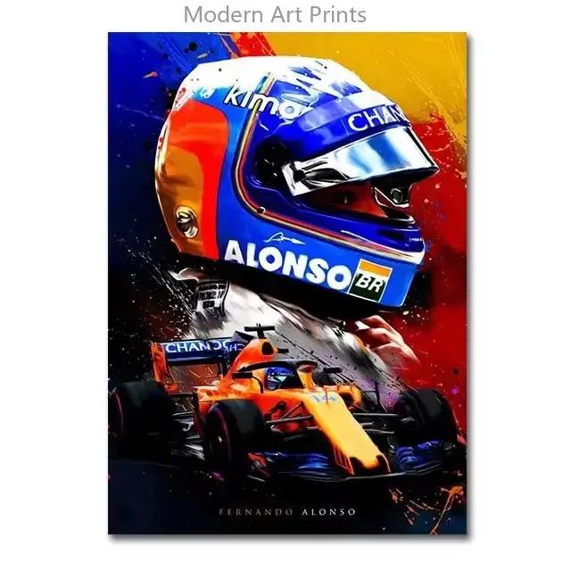 Affiche de course de formule F1, peintures sur toile de course abstraites, Speedway, sport Internati