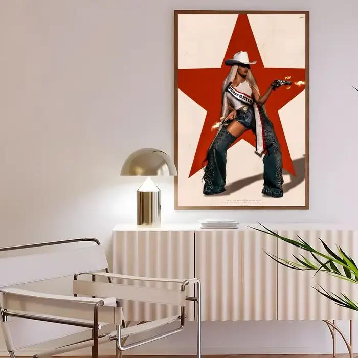 Affiche de la chanteuse pop B-Beyonce, art rétro, décoration de salon, bar, promotionnel