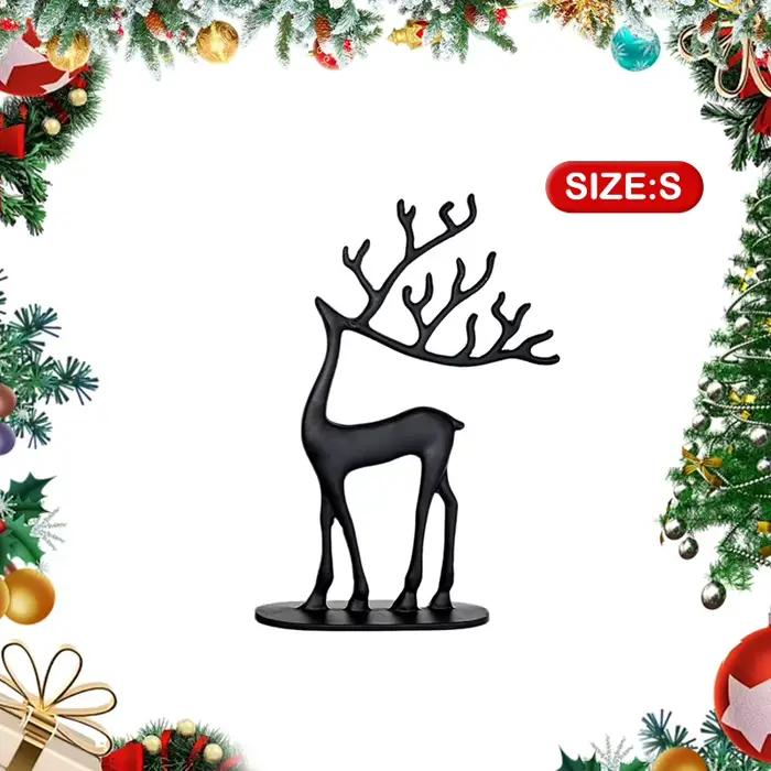 Décor de Noël de renne, Figurines de renne en résine, Sculpture de Noël minimaliste moderne, décor d