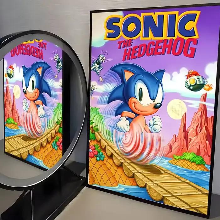 Sonic the Hedgehog HD affiche Art autocollant mural étanche pour la maison salon chambre décoration