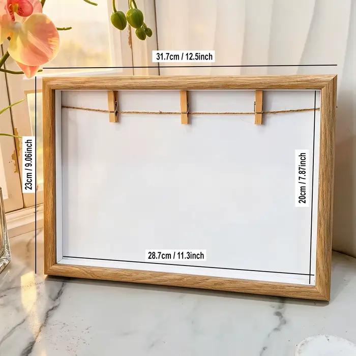 Cadre photo en bois avec 3 pinces, cadre photo DIY pour photos de 4/5 pouces, décoration intérieure